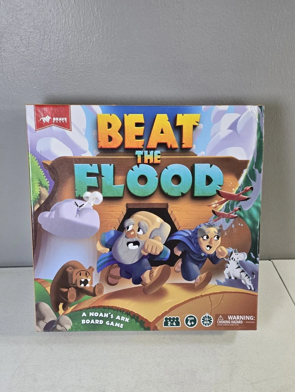 Beat The Flood: A Noah's Ark Board Game Brave Books COMPLETE - missing Rule Book